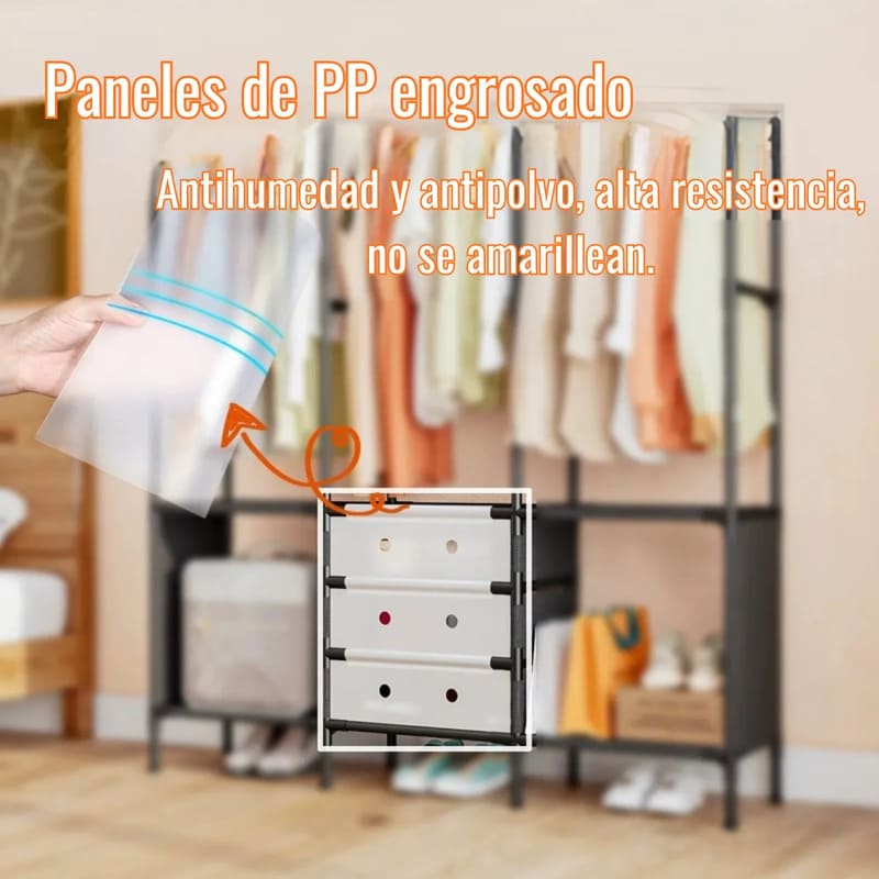 Perchero guardarropa antipolvo 3 filas - Image 3