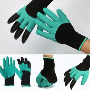 Guantes de goma para jardín con garra
